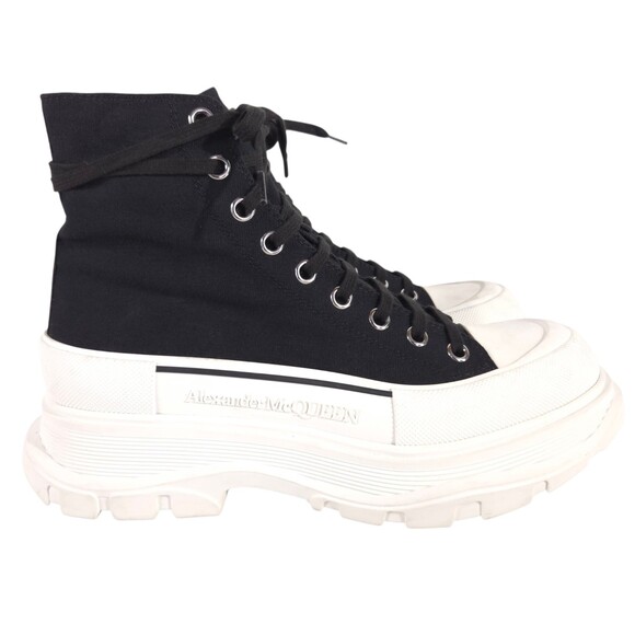 Alexander McQueen Tread Slick High-Top Sneakers US 12 EU 45 Mens Black $890 main image 6